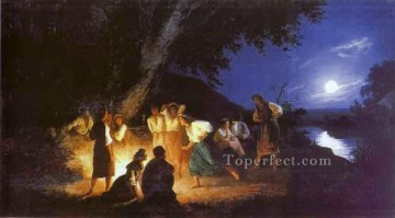 Henryk Siemiradzki Painting - Noche en vísperas de Ivan Kupala polaco griego romano Henryk Siemiradzki